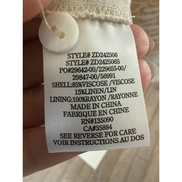 Z Supply Sandcastle Camden Sandy Bay Palm Women's Tunic Dress Size M Coverup - Picture 6 of 8